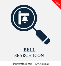 Bell search icon. Editable Bell search icon for web or mobile.