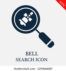 Bell search icon. Editable Bell search icon for web or mobile.