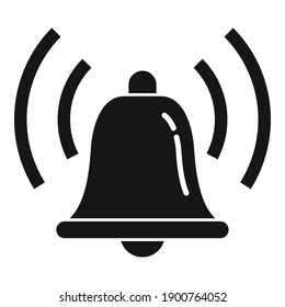 Glockensicherheitssymbol. Einfache Abbildung einer Glockensicherheit, Vektorsymbol für Webdesign einzeln auf weißem Hintergrund