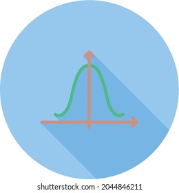 Bell Shaped Graph icon vector image. Can also be used for Physical Fitness. Suitable for mobile apps, web apps and print media.