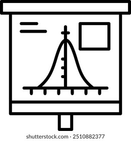 Bell Shaped Graph Vector Icon Design
