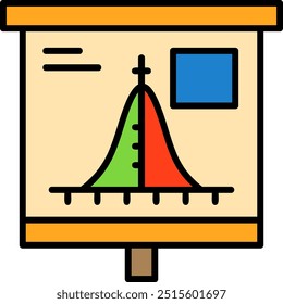 Bell Shaped Graph Vector Icon Design Symbol