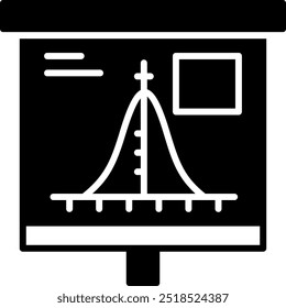 Bell Shaped Graph Vector Icon Design Symbol