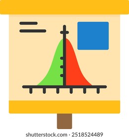 Bell Shaped Graph Vector Icon Design Symbol