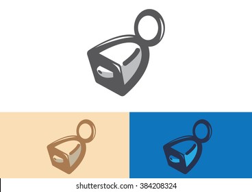 Bell Sheep Cow Flat Logo Vector 