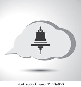 Bell sign flat icon