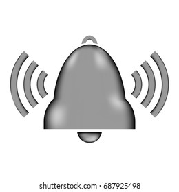 Bell sign icon on white background. Vector illustration.