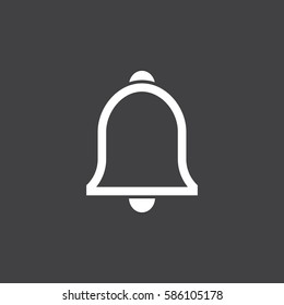 Bell sign line vector icon