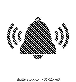Bell sign on white background. Vector illustration.