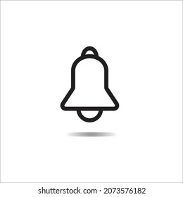 símbolo de señal de timbre. ilustración vectorial en terreno blanco.