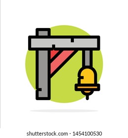 Bell, Sign, Train, Transportation Abstract Circle Background Flat color Icon