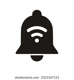 bell with signal, simple flat design