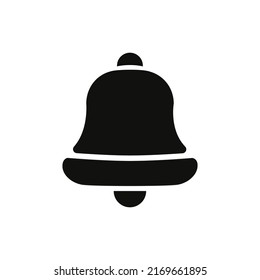 Bell Silhouette Icon Flat Vector Illustration Stock Vector (Royalty ...