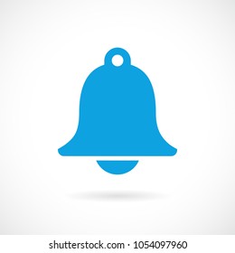 Bell silhouette vector icon illustration isolated on white background