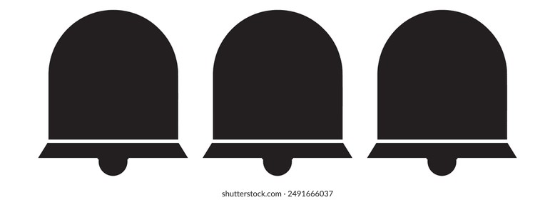 siluetas de campana sobre fondo blanco