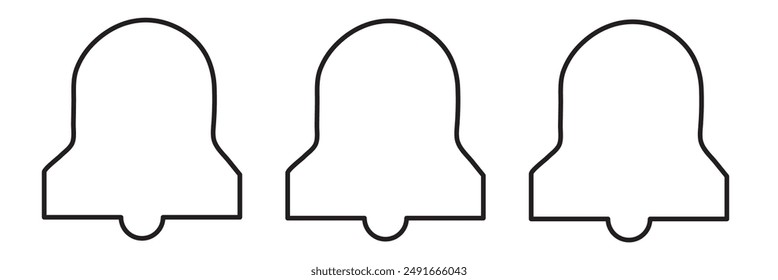 siluetas de campana sobre fondo blanco