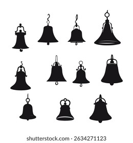 Bell silhouettes set Vector Bundle

