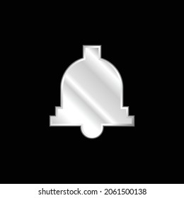 Bell silver plated metallic icon