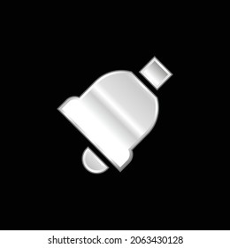 Bell silver plated metallic icon