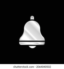 Bell silver plated metallic icon