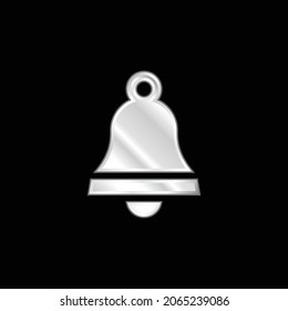 Bell silver plated metallic icon
