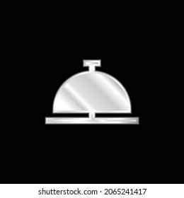Bell silver plated metallic icon