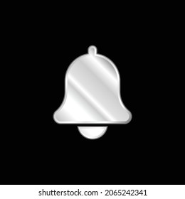 Bell silver plated metallic icon