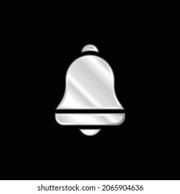 Bell silver plated metallic icon