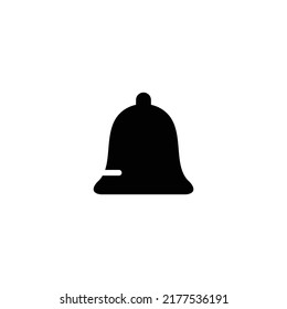 Bell simple flat icon vector. Notification icon