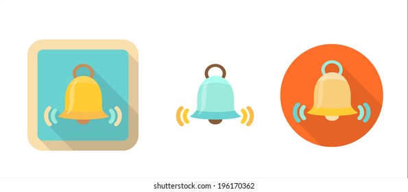 bell, simple retro icon in flat style, vector illustration, eps10 with transparency