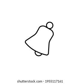 Bell simple thin line icon vector illustration
