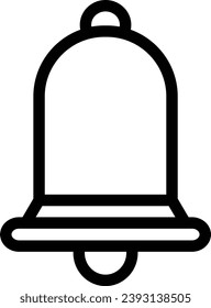 Bell single vector line icon