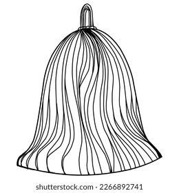 Bell in sketch style illustration. Hand draw element for design invitation