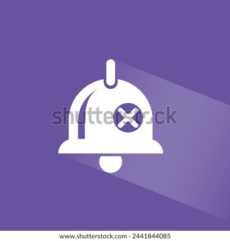 bell slash Icon. Flat style design, Vector illustration