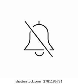 bell with slash icon sign vector