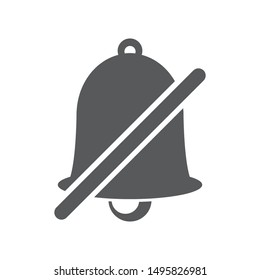 The bell and slash icons for the mute button.