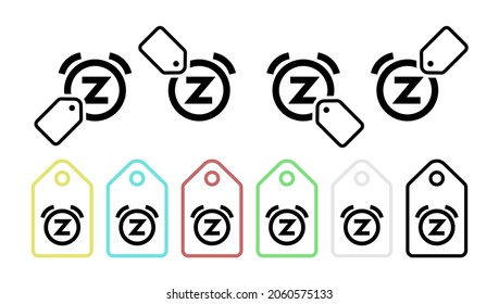 Icono del vector de enrollado de la marca en la ilustración del conjunto de etiquetas para ui y ux, sitio web o aplicación móvil