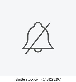 Bell social media icon. Turn off notification symbol modern simple vector icon for website design, mobile app, ui. Vector Illustration