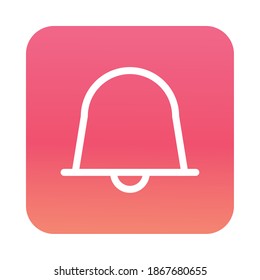 bell sound block gradient style icon vector illustration design