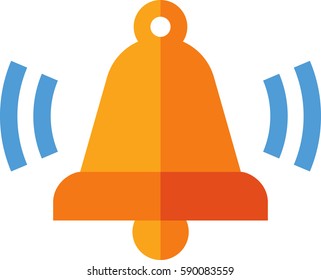 Bell with sound waves icon