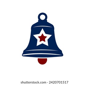 bell and stars, logo design vector illustration icon 