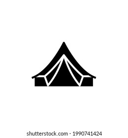 Bell Tent Silhouette Icon. Clipart Image Isolated On White Background