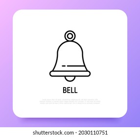 Icono de la línea delgada. Símbolo de cristiandad. Ilustración vectorial moderna del símbolo de notificación.