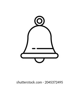 Icono de la línea delgada. Símbolo de cristiandad. Ilustración vectorial moderna del símbolo de notificación.