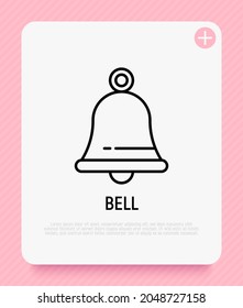 Icono de la línea delgada. Símbolo de cristiandad. Ilustración vectorial moderna del símbolo de notificación.