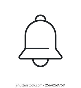 Bell thin line icons. Perfect pixel on transparent background