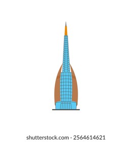 Bell Tower Perth Australian Symbol Vector Illustration