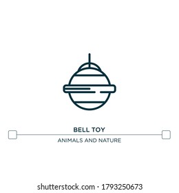 bell toy vector line icon. Simple element illustration. bell toy outline icon from pet shop fill concept. Can be used for web and mobile
