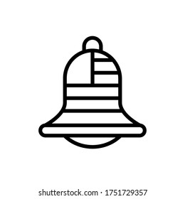 Icono de la bandera de Bell USA. Línea simple, contorno de elementos vectoriales de los iconos estadounidenses para ui y ux, sitio web o aplicación móvil
