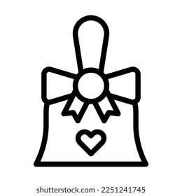 bell valentine icon outline style illustration vector and logo. Icon sign from modern collection for web. Nice design perfect.